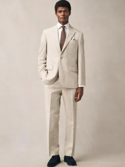 Next Neutral Regular Fit Linen Blend Check Suit Jacket^ Blazers & Formal Jackets