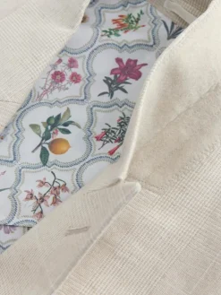 Next Neutral Regular Fit Linen Blend Check Suit Jacket^ Blazers & Formal Jackets