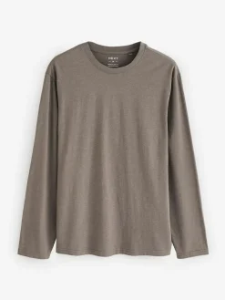 Outlet Next Regular Fit Regular Fit Long Sleeve 100% Cotton T-Shirts 5 Pack Neutral