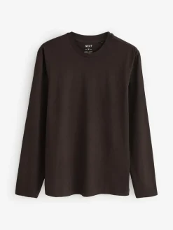 Outlet Next Regular Fit Regular Fit Long Sleeve 100% Cotton T-Shirts 5 Pack Neutral