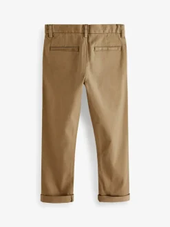 Next Neutral Regular Fit Stretch Chino Trousers (3-17yrs)^BOY Pants & Chinos