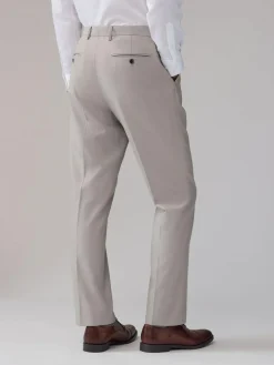Next Neutral Regular Fit Textured Suit Trousers^ Occasionwear|Pants & Chinos