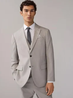 Next Neutral Regular Fit Textured Suit Jacket^ Blazers & Formal Jackets|Suits & Tuxedos