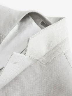 Next Neutral Regular Fit Textured Suit Jacket^ Blazers & Formal Jackets|Suits & Tuxedos