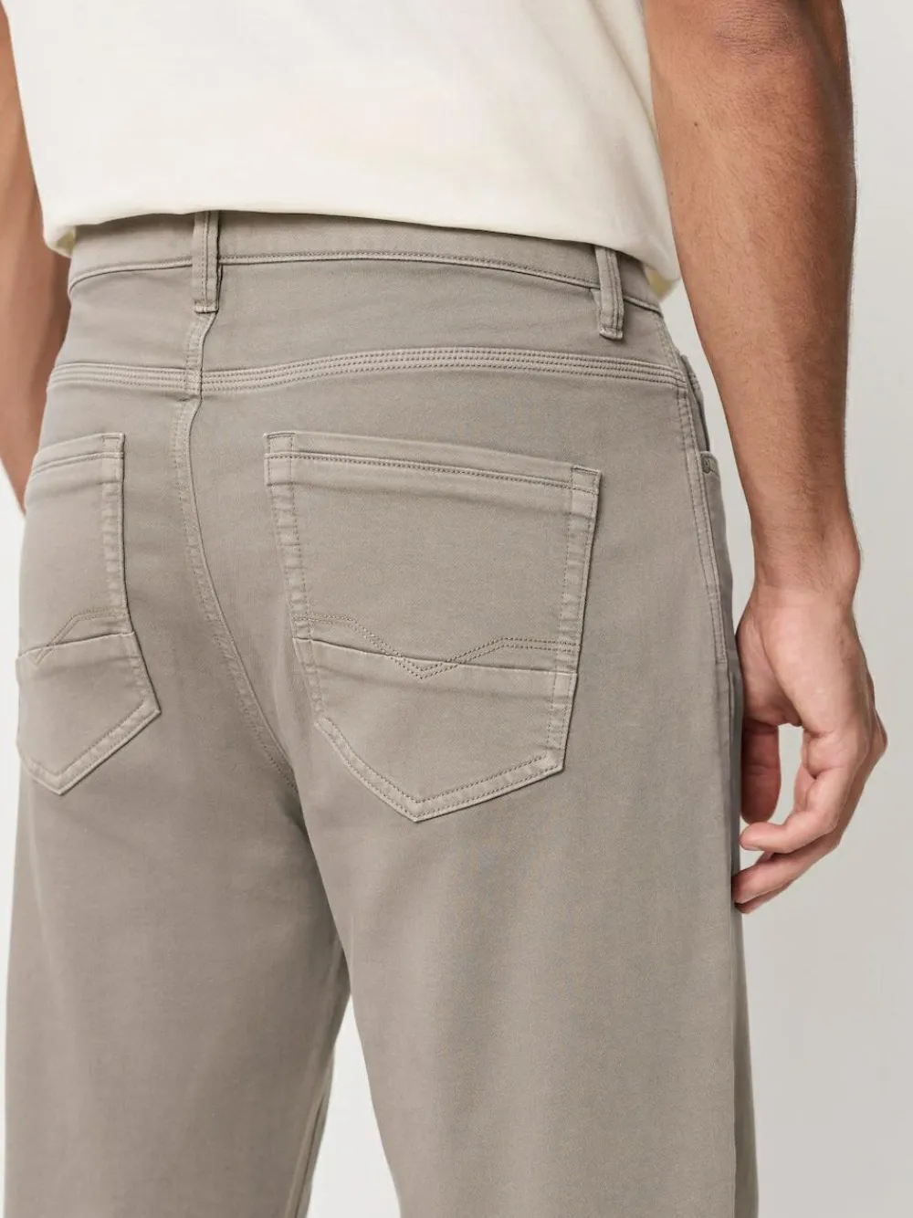 Best Next Regular Tapered Fit Comfort Stretch Jeans Neutral