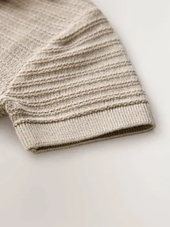 Next Revere Collar Short Sleeve Knitted Polo Shirt (3mths-7yrs)^BOY Knitwear|Knitwear