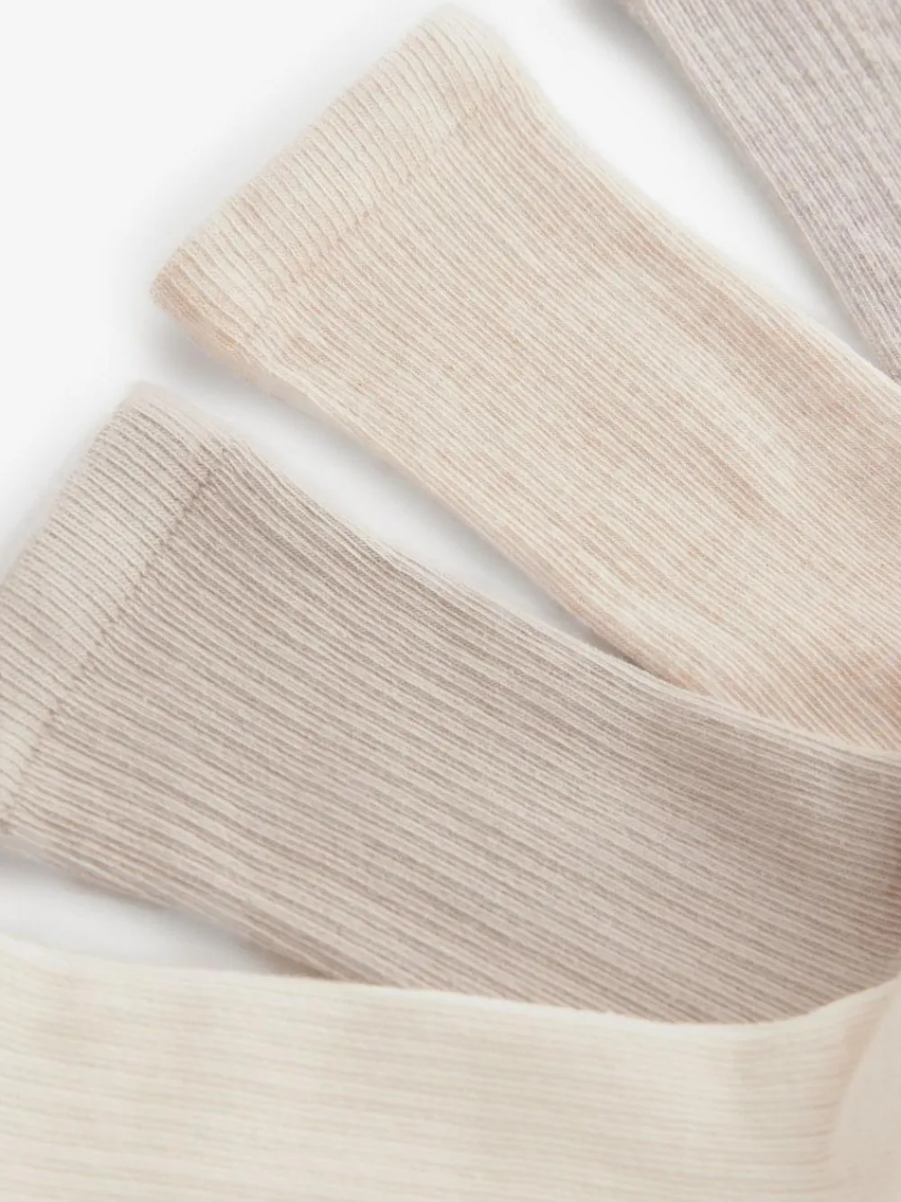 Outlet Next Ribbed Ankle Socks 4 Pack Neutral