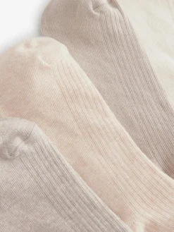Outlet Next Ribbed Ankle Socks 4 Pack Neutral