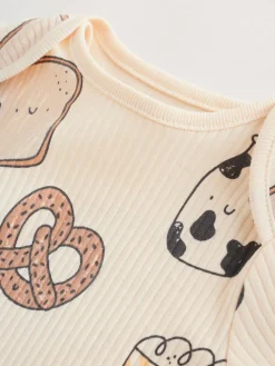 Next Neutral Short Sleeve Baby Bodysuits 5 Pack^BOY Unisex|Bodysuits & Vests