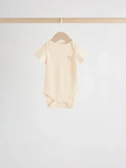 Next Neutral Short Sleeve Baby Bodysuits 5 Pack^BOY Unisex|Bodysuits & Vests