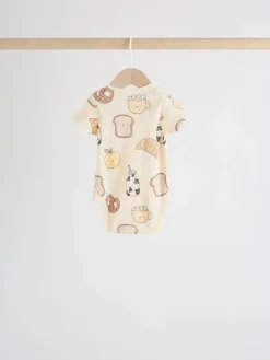 Next Neutral Short Sleeve Baby Bodysuits 5 Pack^BOY Unisex|Bodysuits & Vests