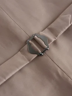 Next Neutral Signature Marzotto 100% Italian Wool Check Suit Waistcoat^ Vests