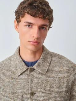 New Next Neutral Smart Check Jacket with Wool