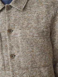 New Next Neutral Smart Check Jacket with Wool