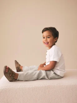 Next Soft Textured Pull On Trousers (3mths-7yrs)^BOY Pants & Chinos