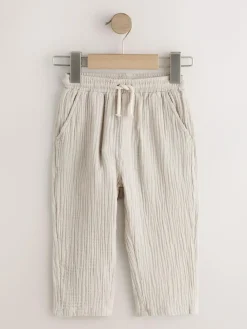 Next Soft Textured Pull On Trousers (3mths-7yrs)^BOY Pants & Chinos