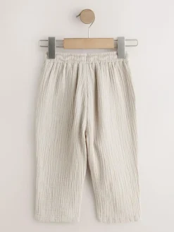 Next Soft Textured Pull On Trousers (3mths-7yrs)^BOY Pants & Chinos
