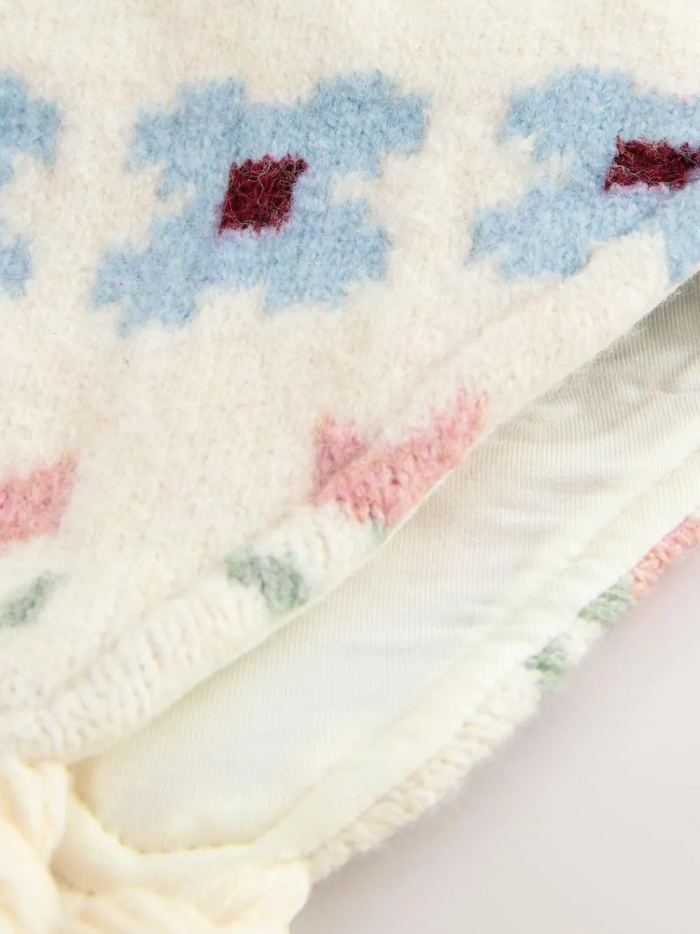 Next Neutral Stampy Flower Trapper Hat (3mths-13yrs)^ Hats|Hats, Gloves & Scarves