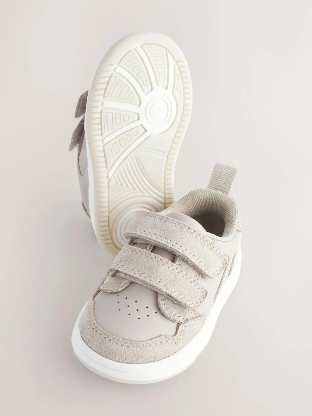 Best Next Standard Fit (F) Touch Fastening Leather First Walker Baby Shoes Neutral