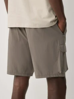 Discount Next Active Cargo Gym Training Shorts Neutral Stone