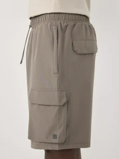 Discount Next Active Cargo Gym Training Shorts Neutral Stone