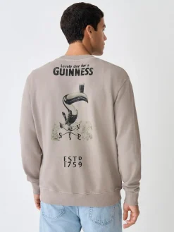 Next Neutral Stone Guinness Licence Graphic Crew Sweatshirt^ Sweatshirts & Hoodies|Sweatshirts & Hoodies