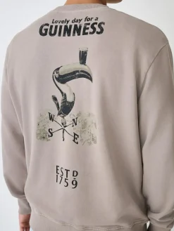 Next Neutral Stone Guinness Licence Graphic Crew Sweatshirt^ Sweatshirts & Hoodies|Sweatshirts & Hoodies