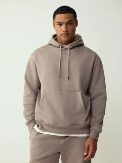 Next Neutral Stone Regular Fit Heavyweight Cotton Rich Jersey Hoodie^ Nightwear|Sweatshirts & Hoodies