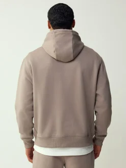 Next Neutral Stone Regular Fit Heavyweight Cotton Rich Jersey Hoodie^ Nightwear|Sweatshirts & Hoodies