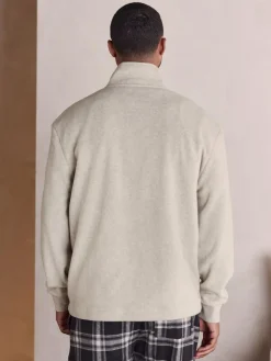 Outlet Next Thermal Fleece Half Zip Neutral Stone