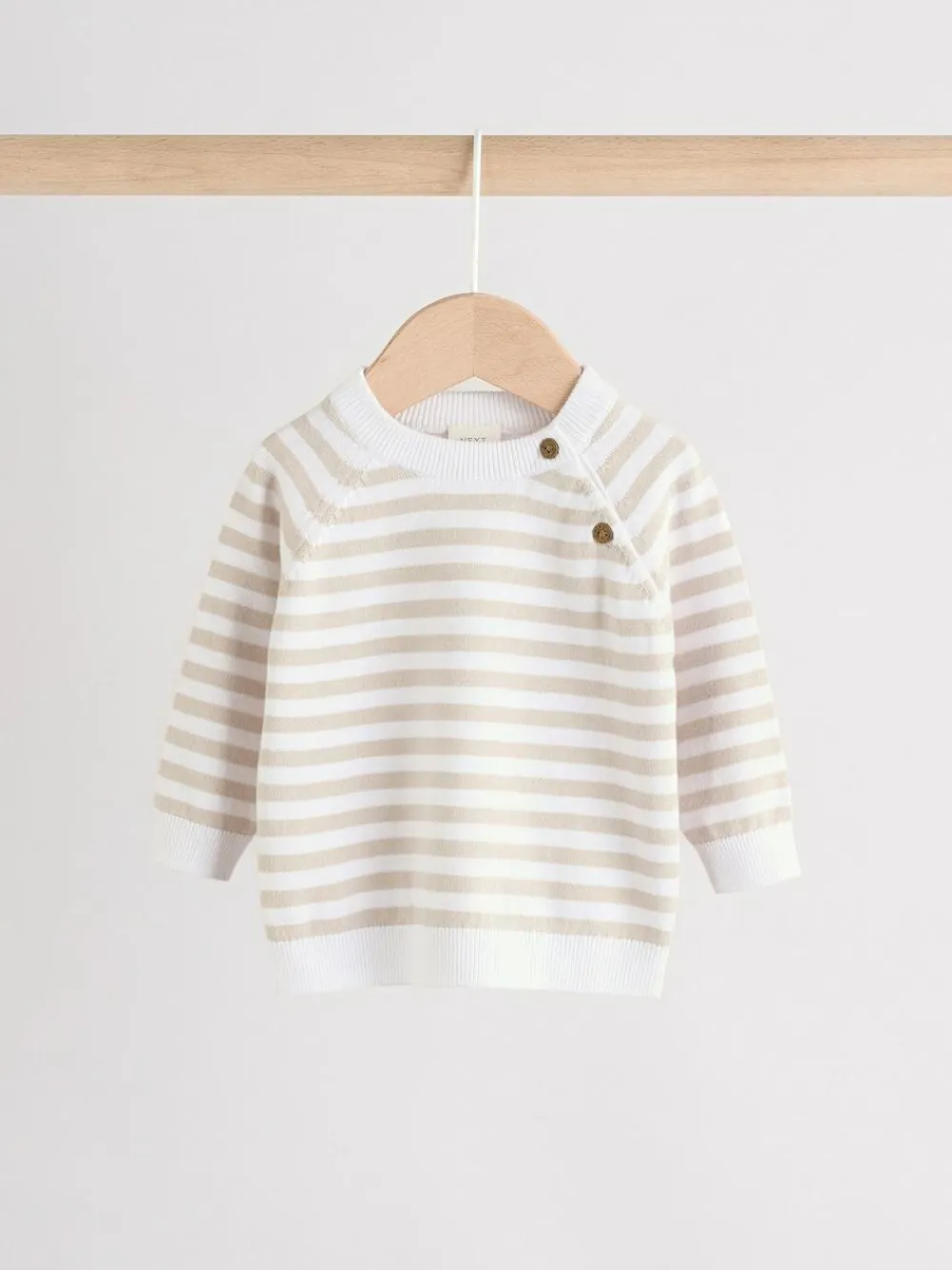 Outlet Next Neutral Stripe Knitted Top and Leggings Baby Set (0mths-2yrs)