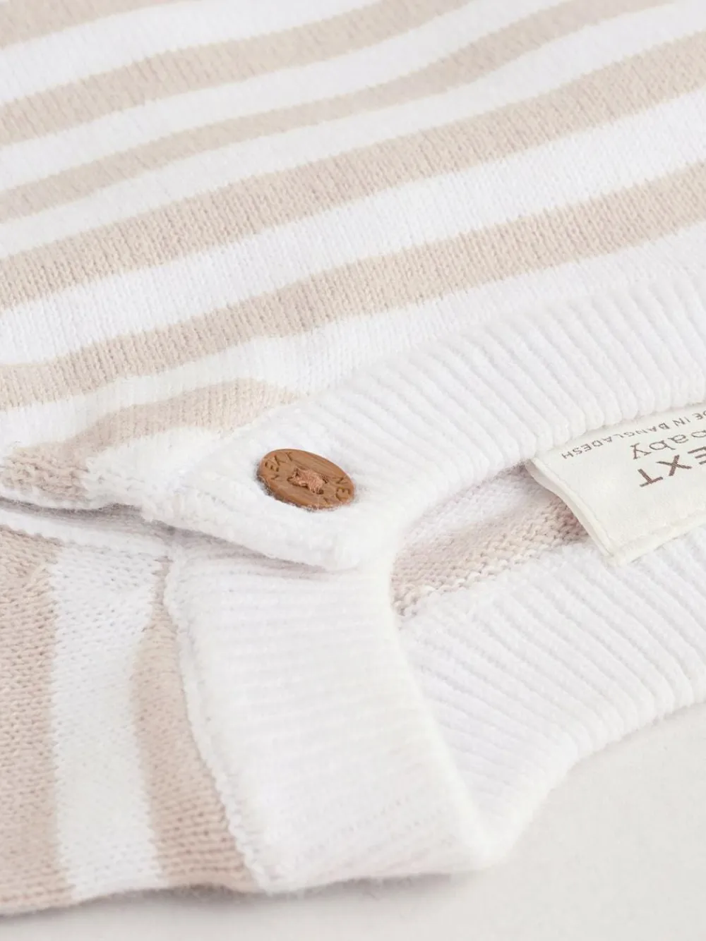 Outlet Next Neutral Stripe Knitted Top and Leggings Baby Set (0mths-2yrs)