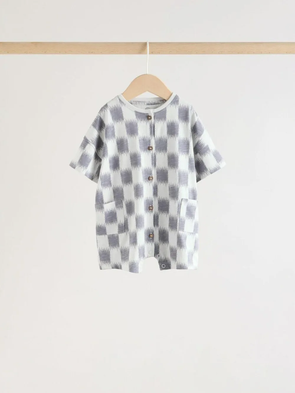 Next Neutral Sunbaked Printed Button Through Jersey Baby Rompers 3 Pack^BOY Sets & Co-Ords|Sets & Co-Ords