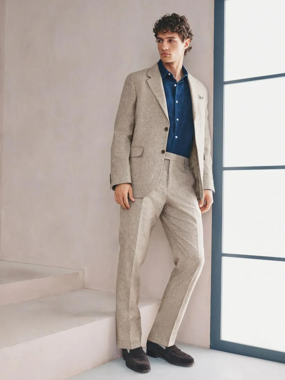 Next Tailored Fit Linen Blend Texture Suit Jacket^ Suits & Tuxedos