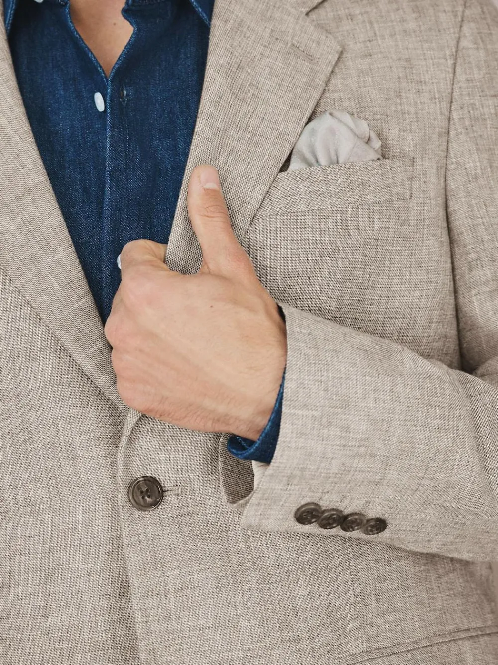 Next Tailored Fit Linen Blend Texture Suit Jacket^ Suits & Tuxedos