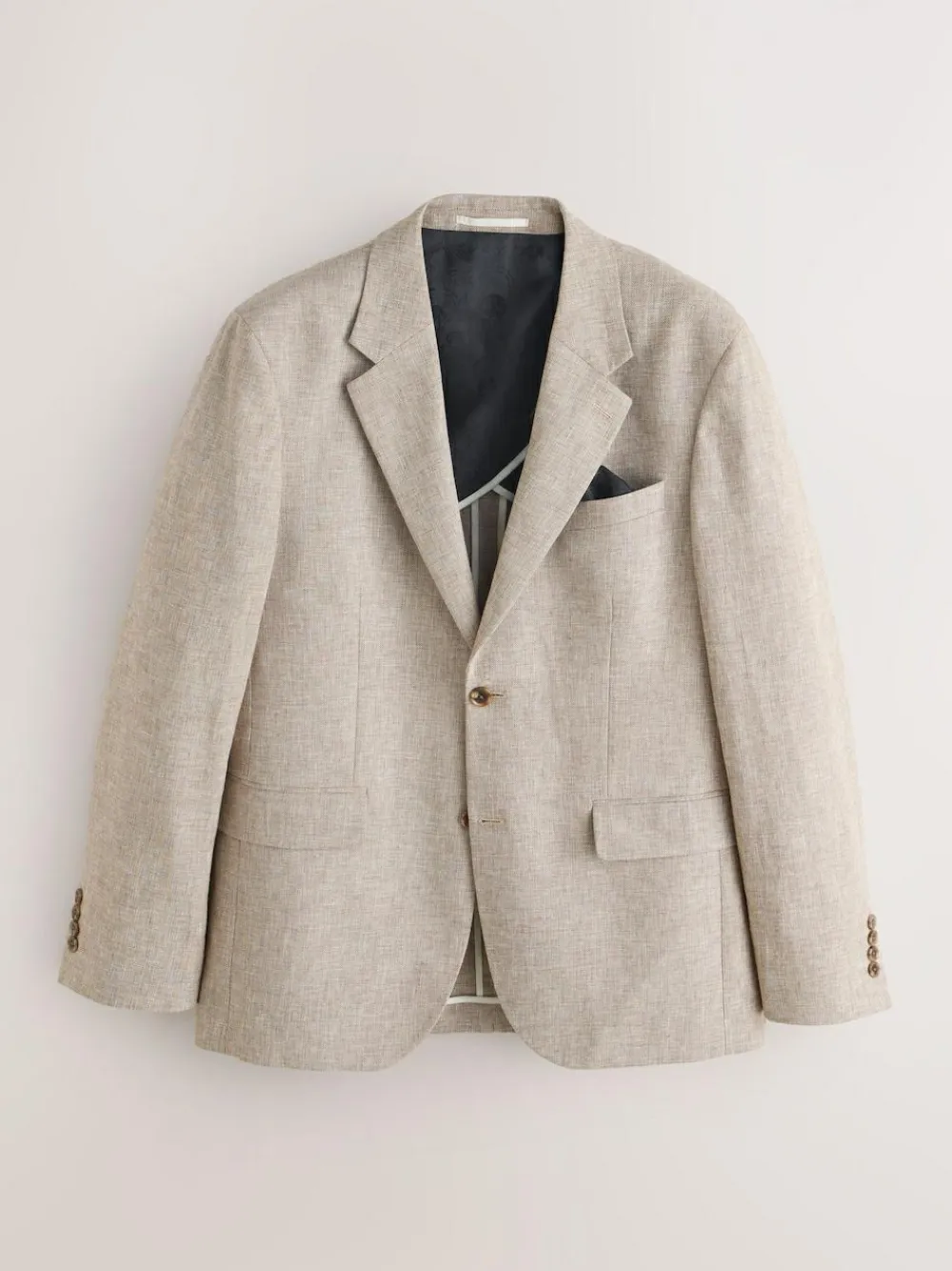 Next Tailored Fit Linen Blend Texture Suit Jacket^ Suits & Tuxedos