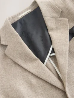 Next Tailored Fit Linen Blend Texture Suit Jacket^ Suits & Tuxedos