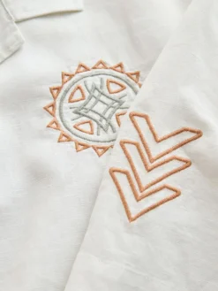 Next Textured Embroidered Navajo Style Short Sleeve Shirt^ Shirts