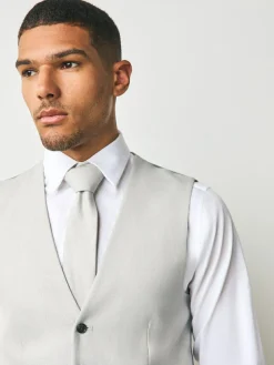 Next Neutral Textured Suit Waistcoat^ Vests