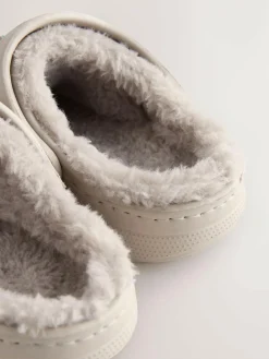 New Next Warm Lined Slipper Clogs Neutral Transport