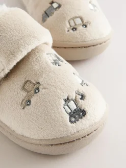 Sale Next Neutral Transport Warm Lined Cupsole Slippers