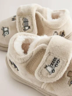 Sale Next Neutral Transport Warm Lined Cupsole Slippers