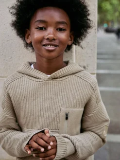 Discount Next Neutral Utility Knitted Hoodie (3-16yrs)