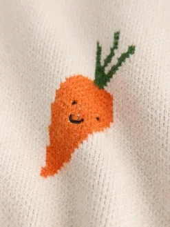 Next Neutral Vegetable Knitted Crew Neck Jumper (3mths-7yrs)^BOY Knitwear|Knitwear