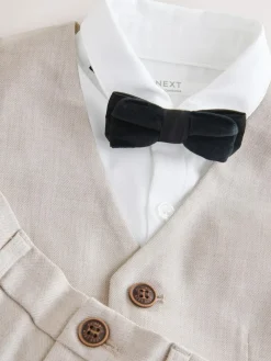 Next Neutral Waistcoat, Shirt, Shorts & Tie Set (3mths-9yrs)^BOY Occasionwear