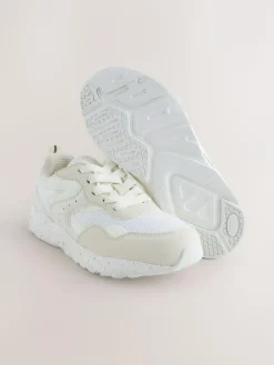 Next Wide Fit (G) Lace-Up Colourblock Trainers^ Sneakers