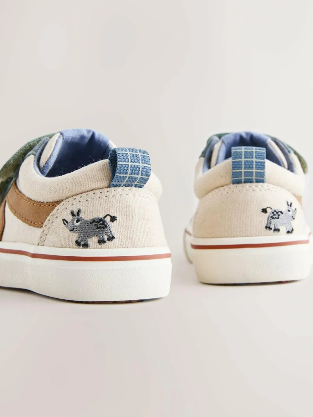 Discount Next Wide Fit (G) Touch Fastening Skate Trainers Neutral