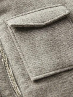 Next Neutral Wool Rich Borg Lined Shacket^ Blazers & Formal Jackets|Coats & Jackets
