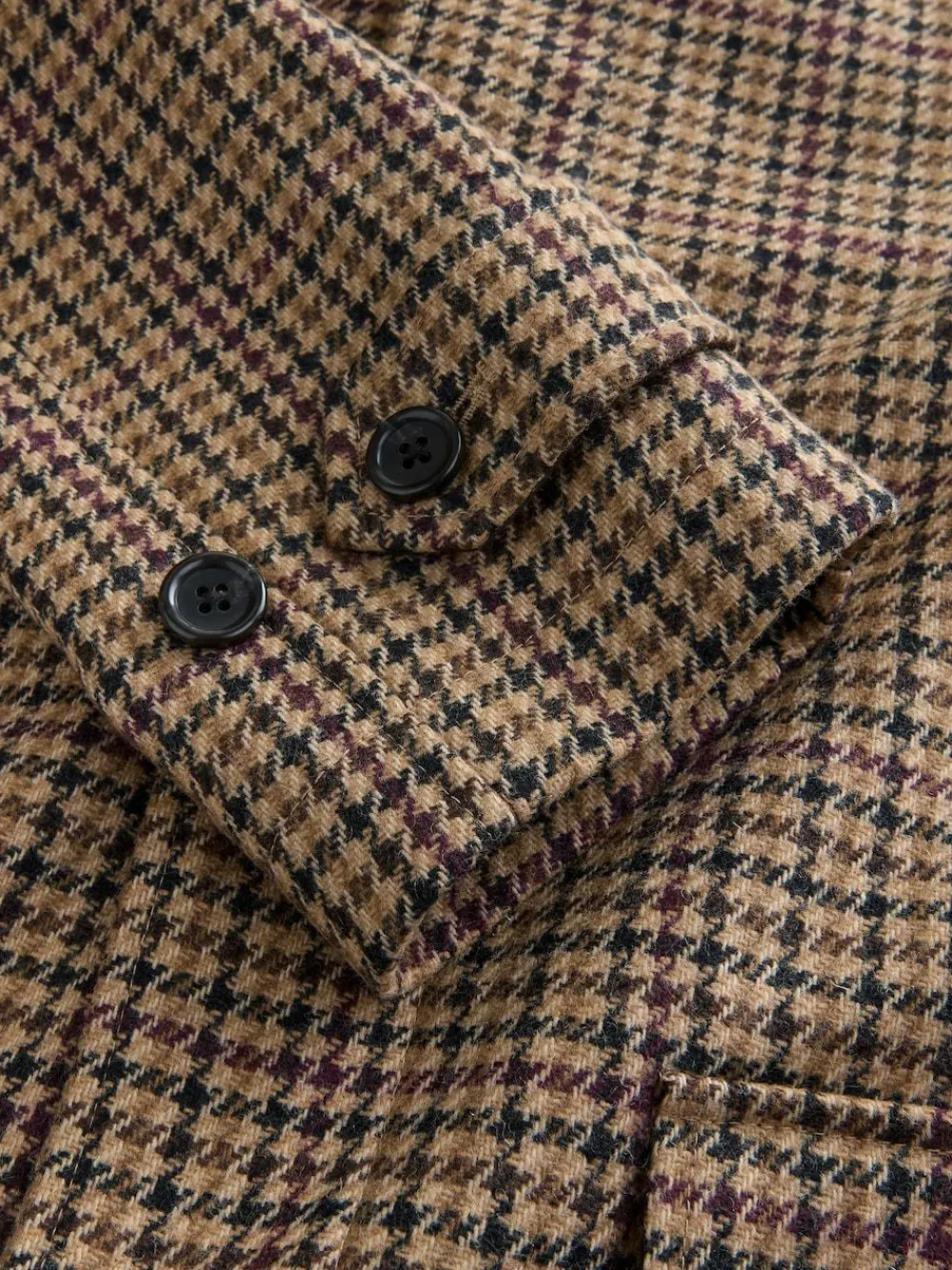 Best Next Neutral Wool Rich Italian Fabric Dogtooth Check Coat