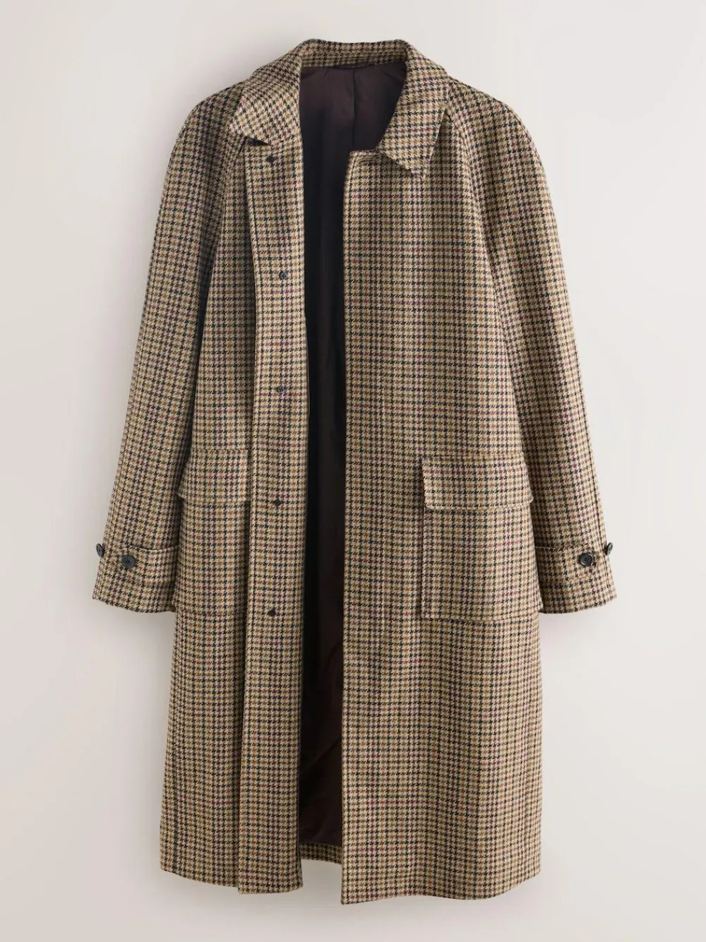 Best Next Neutral Wool Rich Italian Fabric Dogtooth Check Coat